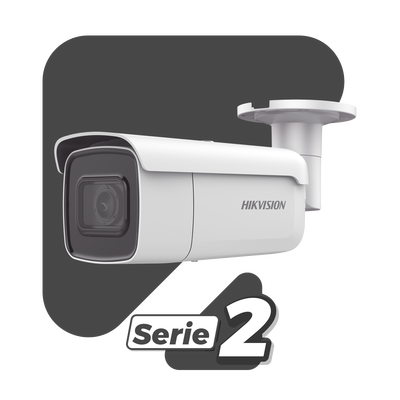 Bala IP 6 Megapixel / Lente Mot. 2.8 a 12 mm / 60 mts IR EXIR /Exterior IP67 / IK10 /  WDR 120 dB / PoE / ACUSENSE (Evita Falsas Alarmas) / Entrada y Salida de Audio y Alarmas / MicroSD / ONVIF / ACUSEARCH