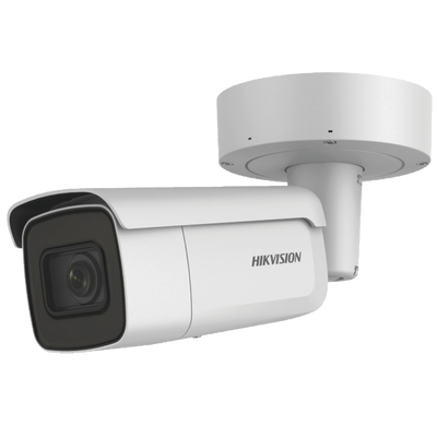 Bala IP 8 Megapixel (4K) / 50 mts IR EXIR / Exterior IP67 / IK10 / WDR 120 dB / PoE + / Audio y Alarmas / Lente Mot. 2.8 a 12 mm / Videoanaliticos Integrados