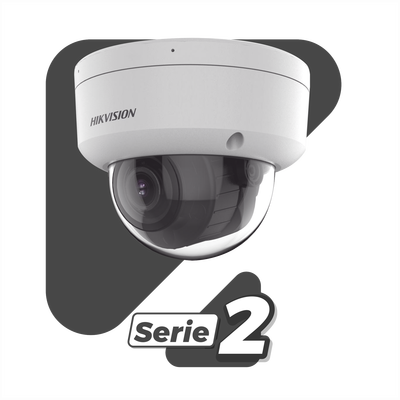 [Dual Light + 2 Micrófonos Integrados] Domo IP 2 Megapixel / Lente Mot.  2.8 A 12 mm / 40 mts Luz Blanca + 40 mts IR) / ACUSENSE / Exterior IP67 / IK10 / WDR 120 dB / PoE / ONVIF / Alarmas I/O / Micro SD / Metal / ACUSEARCH