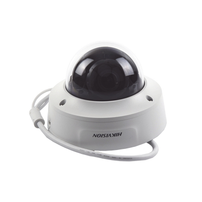 Domo IP 4 Megapixel / Lente Mot. 2.8 a 12 mm / 40 mts IR EXIR / IP67 / IK10 / WDR 120 dB / PoE / ACUSENSE (Evita Falsas Alarmas) / Entrada y Salida de Audio y Alarma / MicroSD / ONVIF / ACUSEARCH