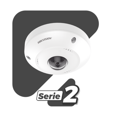 Fisheye IP 4 Megapixel / Panorámica 180° - 360° / Exterior IP67 / IK10 / PoE / Múltiples Vistas por iVMS-4200