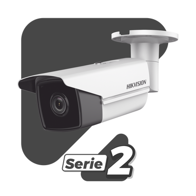 Bala IP 2 Megapixel / Lente 4 mm / 80 mts IR EXIR / ACUSENSE (Videoanaliticos en Humanos y Vehiculos) / Exterior IP67 / WDR 120 dB / PoE / ONVIF / MicroSD / ACUSEARCH