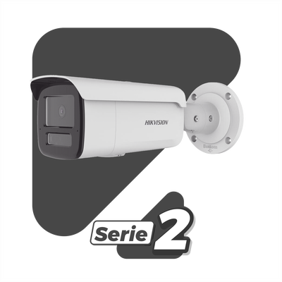 [Dual Light + 2 Micrófonos Integrados] Bala IP 2 Megapixel / Lente 4mm / 80 mts Luz Blanca + 80 mts IR / ACUSENSE / Exterior IP67 / IK10 / WDR 120 dB / PoE / ONVIF / Micro SD / Metal / ACUSEARCH