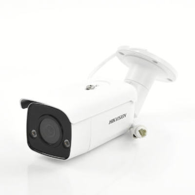 Bala IP 4 Megapixel / Imagen a Color 24/7 / PoE / Lente 4 mm / Luz Blanca 60 mts / Exterior IP67 / WDR 130 dB / Captura Facial  / Videoanaliticos (Filtro de Falsas Alarmas) / MicroSD