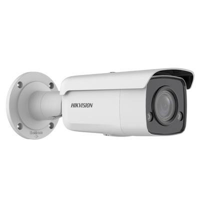 Bala IP 4 Megapixel / Imagen a Color 24/7 / PoE / Lente 4 mm / Luz Blanca 60 mts / Exterior IP67 / WDR 130 dB / Captura Facial  / Videoanaliticos (Filtro de Falsas Alarmas) / MicroSD