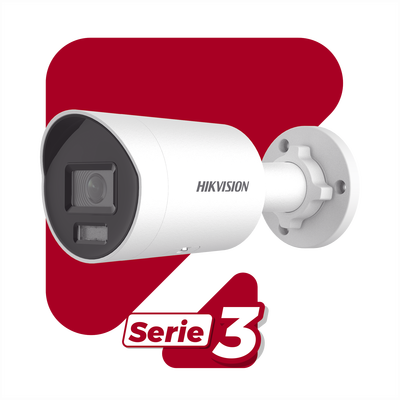 Bala IP 4 Megapixel / Lente 2.8 mm /  Dual Light (40 mts IR + 40 mts Luz Blanca) / Darkfighter S / Microfono Integrado /  Exterior IP67 / WDR 130 dB / 4 Analíticos: AcuSense, Deteccion Facial, Conteo de Personas por Cruce y Zona