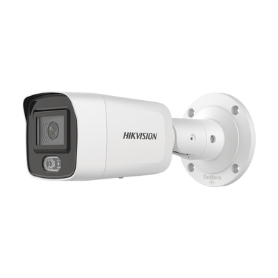 Bala IP 4 Megapixel / Imagen a Color 24/7 (ColorVu) / Lente 2.8 mm / Luz Blanca 40 mts / Exterior IP67 / WDR 130 dB / Audio y Alarma I/O / Captura Facial / ONVIF / Micro SD