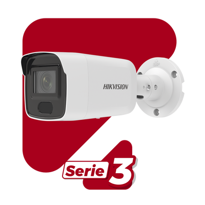 Bala IP 8 Megapixel / Lente 2.8 mm / 40 mts IR / Exterior IP67 / PoE / DARKFIGHTER / Alarmas y Audio I/O / ONVIF / Micro SD / 4 Analíticos: AcuSense, Deteccion Facial, Conteo de Personas por Cruce y Zona