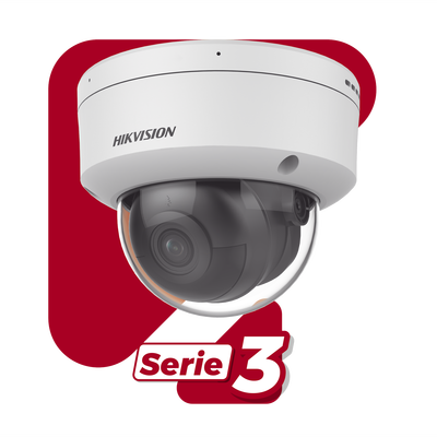 Domo IP 4 Megapixel / Lente 2.8 mm / Dual Light (40 mts IR + 40 mts Luz Blanca) / Darkfighter S / Exterior IP67 / IK10 / Microfono Integrado / WDR 130 dB / 4 Analíticos: AcuSense, Deteccion Facial, Conteo de Personas por Cruce y Zona