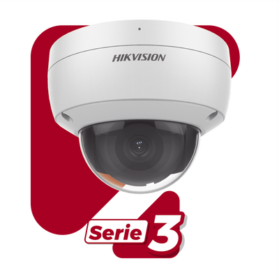 Domo IP 5 Megapixel / Lente 2.8 mm / 40 mts IR / IP67 / IK10 / Microfono Integrado / Entrada/Salida Alarma / Captura Facial / ONVIF / AcuSense / Micro SD / DarkFighter