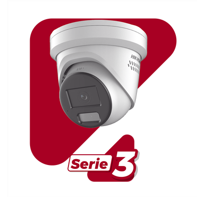 [ PROTECCIÓN ACTIVA ] Turret IP 4 Megapixel / Lente 2.8 mm / 40 mts IR / Exterior IP67 / Micrófono y Bocina Integrado (Audio de Dos Vías) / DARKFIGHTER / PoE / Luz Estroboscopica / ONVIF / Micro SD / 4 Analíticos