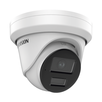 Turret IP 4 Megapixel / Lente 2.8 mm / 40 mts IR / Exterior IP67 / DARKFIGHTER / Audio y Alarma I/O / PoE / ONVIF / Micro SD / 4 Analíticos: AcuSense, Deteccion Facial, Conteo de Personas por Cruce y Zona