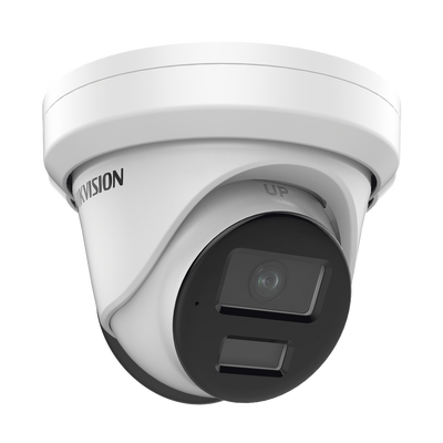 Turret IP 4 Megapixel / Lente 2.8 mm / 40 mts IR / Exterior IP67 / DARKFIGHTER / Audio y Alarma I/O / PoE / ONVIF / Micro SD / 4 Analíticos: AcuSense, Deteccion Facial, Conteo de Personas por Cruce y Zona