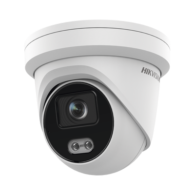 Turret IP 4 Megapixel / Imagen a color 24/7 / Lente 4 mm / Luz Blanca 40 mts / Exterior IP67 / Micrófono Integrado / WDR 120 dB / Audio y Alarma / Onvif / MicroSD