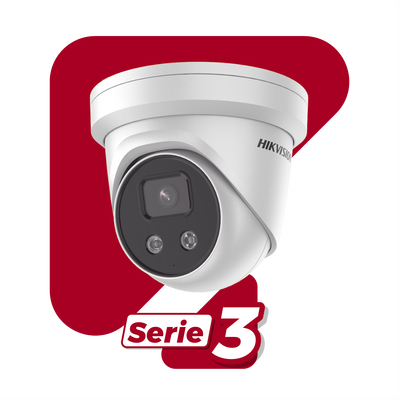 Turret IP 8 Megapixel  / Lente 2.8 mm / Micrófono Integrado / 40 mts IR / Exterior IP67 / WDR 120 dB / Entrada y salida Audio y Alarma / Captura Facial / Onvif / MicroSD