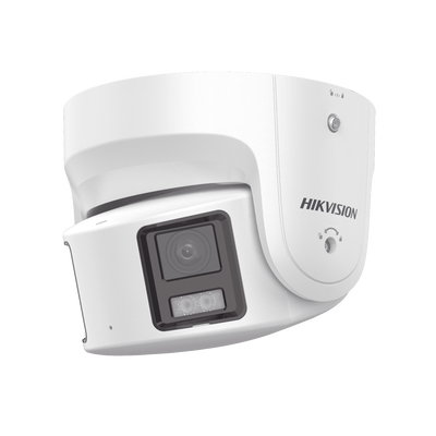 [ PROTECCIÓN ACTIVA ] Turret IP Panorámica 8 Megapixel / 180° / Imagen a Color 24/7 / PoE / WDR 130° / IP67 / ACUSENSE / Protección Activa (Luz Estroboscópica y Alarma Audible) / MicroSD