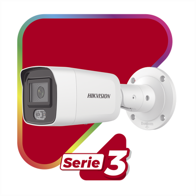 Bala IP 4 Megapixel / Imagen a Color 24/7 / Lente 2.8 - 12 mm / Luz Blanca 60 mts / WDR 130 dB / Exterior IP67 / IK10 / Captura Facial / Videoanaliticos / AcuSense