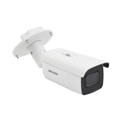 Bala IP 8 Megapixel (4K) / Lente Mot. 2.7 a 13.5 mm / 60 mts IR EXIR / Videoanalíticos / AcuSense / DarkFighter / Exterior IP66 / IK10 / WDR 120 dB / PoE+ / Entrada y salida de Audio y Alarmas