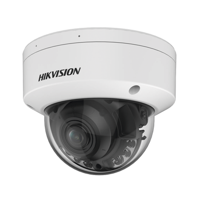 Domo IP 4 Megapixel / Lente Motorizado 2.7 - 13.5 mm / Dual Light (60 mts IR + 60 mts Luz Blanca ) / Exterior IP67  / WDR 130 dB / PoE + / AcuSense / MicroSD