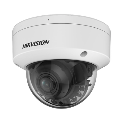 Domo IP 4 Megapixel / Lente Motorizado 2.7 - 13.5 mm / Dual Light (60 mts IR + 60 mts Luz Blanca ) / Exterior IP67  / WDR 130 dB / PoE + / AcuSense / MicroSD