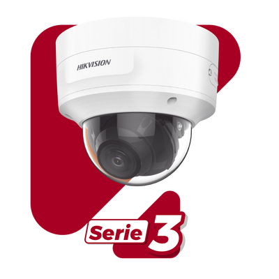 Domo IP 4 Megapixel / Lente Mot. 2.7 a 13.5 mm / 40 mts IR EXIR / Exterior IP66 / IK10 / DARKFIGHTER / Audio y Alarma I/O / PoE+ / ONVIF / Micro SD / 4 Analíticos: AcuSense, Deteccion Facial, Conteo de Personas por Cruce y Zona