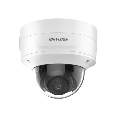 Domo IP 8 Megapixel (4K) / Lente Mot. 2.7 a 13.5 mm / 40 mts IR EXIR / Exterior IP66 / IK10 / DARKFIGHTER / Audio y Alarma I/O / PoE+ / ONVIF / Micro SD / 4 Analíticos: AcuSense, Deteccion Facial, Conteo de Personas por Cruce y Zona