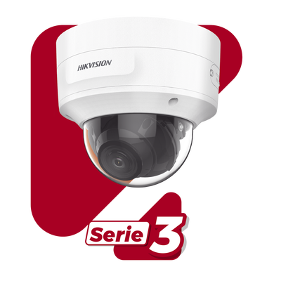 Domo IP 8 Megapixel (4K) / Lente Mot. 2.7 a 13.5 mm / 40 mts IR EXIR / Exterior IP66 / IK10 / DARKFIGHTER / Audio y Alarma I/O / PoE+ / ONVIF / Micro SD / 4 Analíticos: AcuSense, Deteccion Facial, Conteo de Personas por Cruce y Zona