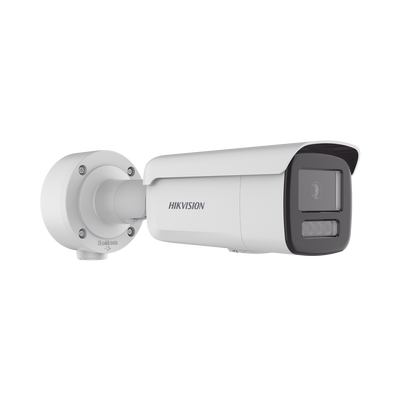 Bala IP 4 Megapixel / Lente 4 mm / Dual Light (60 mts IR + 60 mts Luz Blanca ) / Darkfighter S / Exterior IP67  / WDR 130 dB / 4 Analíticos: AcuSense, Deteccion Facial, Conteo de Personas por Cruce y Zona