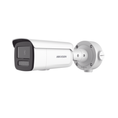 Bala IP 4 Megapixel / Lente 4 mm / Dual Light (60 mts IR + 60 mts Luz Blanca ) / Darkfighter S / Exterior IP67  / WDR 130 dB / 4 Analíticos: AcuSense, Deteccion Facial, Conteo de Personas por Cruce y Zona