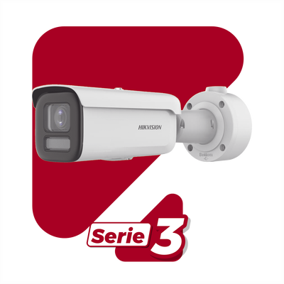 Bala IP 8 Megapixel / Lente 4 mm / Dual Light (60 mts IR + 60 mts Luz Blanca ) / Darkfighter S / Exterior IP67  / WDR 130 dB / 4 Analíticos: AcuSense, Deteccion Facial, Conteo de Personas por Cruce y Zona