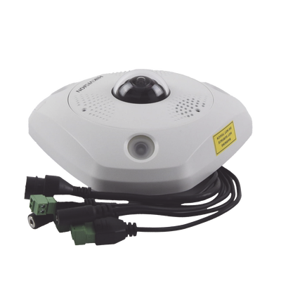 Fisheye IP 6 Megapixel / 180° - 360° / DEWARPING / WDR 120 dB / Exterior IP67 / IK10 / 15 mts IR / Entrada y Salida de Audio y Alarma / Múltiples Vistas / microSD