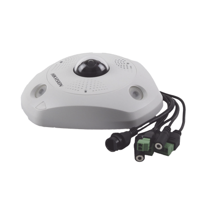 Fisheye IP 6 Megapixel / 180° - 360° / DEWARPING / WDR 120 dB / Exterior IP67 / IK10 / 15 mts IR / Entrada y Salida de Audio y Alarma / Múltiples Vistas / microSD