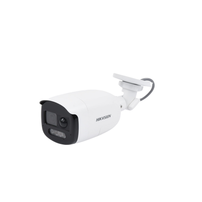 [ColorVu] Bala TURBOHD 2 Megapixel (1080p) / Imagen a Color 24/7 / Lente 2.8 mm / Luz Blanca 40 mts / Exterior IP67 / WDR 130 dB / Sensor PIR / Sirena Integrada / Salida de Audio Estrobo ROJO - AZUL / Micrófono Integrado