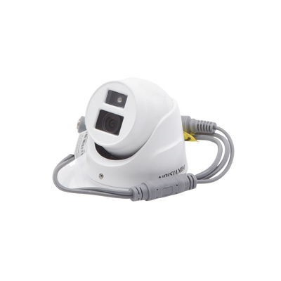 Ultra Mini Turret TURBO 2 Megapixel (1080p) / Gran Angular / Lente 2.8 mm / 20 mts IR EXIR / Exterior IP67 / 4 Tecnologías (TVI / AHD / CVBS) / dWDR / Color Blanco