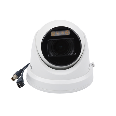 Turret TURBOHD 2 Megapixeles (1080p) / Imagen a color 24/7 / Lente Mot. 2.8-12 mm / Luz Blanca 40 mts / Exterior IP68 / WDR 130 dB