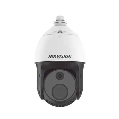 PTZ IP Dual / Lente Térmico 25 mm (384 X 288) / Lente óptico 32X (2 Megapixel) / 100 mts IR / Termografia / WDR 120 dB / Exterior IP66 / MicroSD