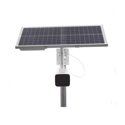 Kit Solar IP All in One / Cámara Bala ColorVu 4 Megapixel / Lente 4 mm / Panel Solar / Batería de Respaldo de Litio 23.2Ah (Hasta 24 Días) / Conexión 4G / Accesorios de Instalación