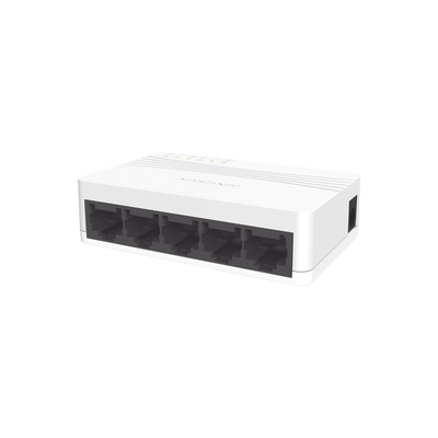 Switch No Administrable de 5 Puertos para Escritorio / Fast Ethernet  10 / 100 Mbps / Diseño Compacto y Estetico