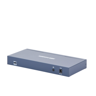 Switch PoE+ / No Administrable / 7 Puertos 100 Mbps PoE+ / 1 Puerto 100 Mbps PoE++ (60 W) / 2 Puertos 1000 Mbps Uplink / PoE hasta 250 Metros / 110 Watts