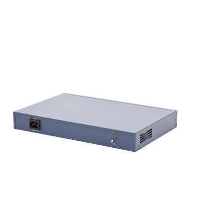 Switch PoE+ / No Administrable / 24 Puertos 100 Mbps PoE+ / 1 Puerto 1000 Mbps + 1 Puerto SFP Uplink / PoE hasta 250 Metros / 230 Watts