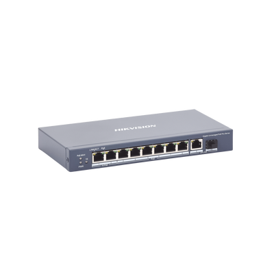 Switch PoE+ / No Administrable / 6 Puertos 10/100/1000 Mbps PoE+ / 2 Puertos 1000 PoE++(90 W) / 1 Puerto 1000 Mbps Uplink + 1 Puerto SFP / PoE hasta 250 Metros /  110 Watts