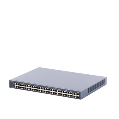 Switch PoE+ / Monitoreable / 48 Puertos 1000 Mbps PoE+ / 2 Puertos 1000 Mbps Uplink / 2 Puertos SFP / 470 Watts