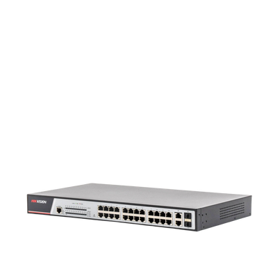 Switch PoE+ / Administrable / 24 Puertos 10/100 Mbps PoE+ / 2 Puertos 10/100/1000 Mbps Uplink + 2 Puertos SFP de Uplink / 380 W