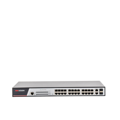 Switch PoE+ / Administrable / 24 Puertos 10/100 Mbps PoE+ / 2 Puertos 10/100/1000 Mbps Uplink + 2 Puertos SFP de Uplink / 380 W