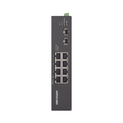 Switch Industrial No Administrable Gigabit / 6 Puertos Gigabit PoE+ (30 W) + 2 Puertos Gigabit PoE++ (60 W) / 2 Puertos SFP / 120 W Total / 48 a 57 VCD / Ideal para Proyectos / 300 Metros de Distancia