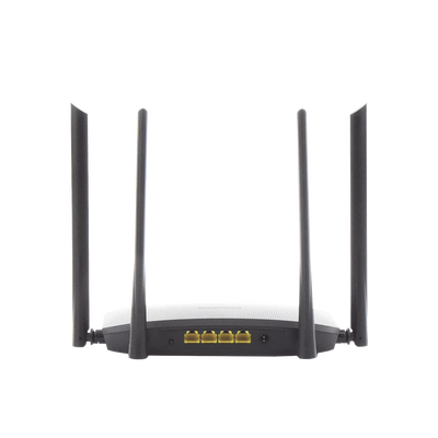 Router Inalámbrico WISP Gigabit / Hasta 1200 Mbps / Doble Banda AC (2.4 GHz y 5 GHz) / 3 Puertos LAN 10/100/1000 Mbps + 1 Puerto WAN 10/100/1000 Mbps /  4 Antenas Externas Omnidireccional de 5 dBi / Interior