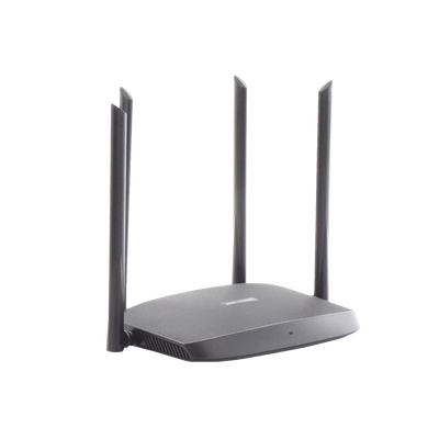 Router Inalámbrico WISP Gigabit / Hasta 1200 Mbps / Doble Banda AC (2.4 GHz y 5 GHz) / 3 Puertos LAN 10/100/1000 Mbps + 1 Puerto WAN 10/100/1000 Mbps /  4 Antenas Externas Omnidireccional de 5 dBi / Interior