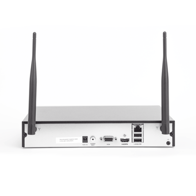 NVR 4 Megapixel / 8 canales IP / 1 Bahía de Disco Duro / 2 Antenas Wi-Fi / Salida de Vídeo Full HD