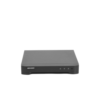 DVR 4 Megapixel lite/ 4 Canales TURBOHD + 2 Canales IP / 1 Bahía de Disco Duro / 1 Canal de Audio / Vídeoanálisis