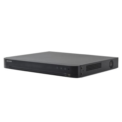 DVR 4 Megapixel / 16 Canales TURBOHD + 8 Canales IP / 1 Bahías de Disco Duro / 16 Canales de Audio / Salida de Vídeo en 4K